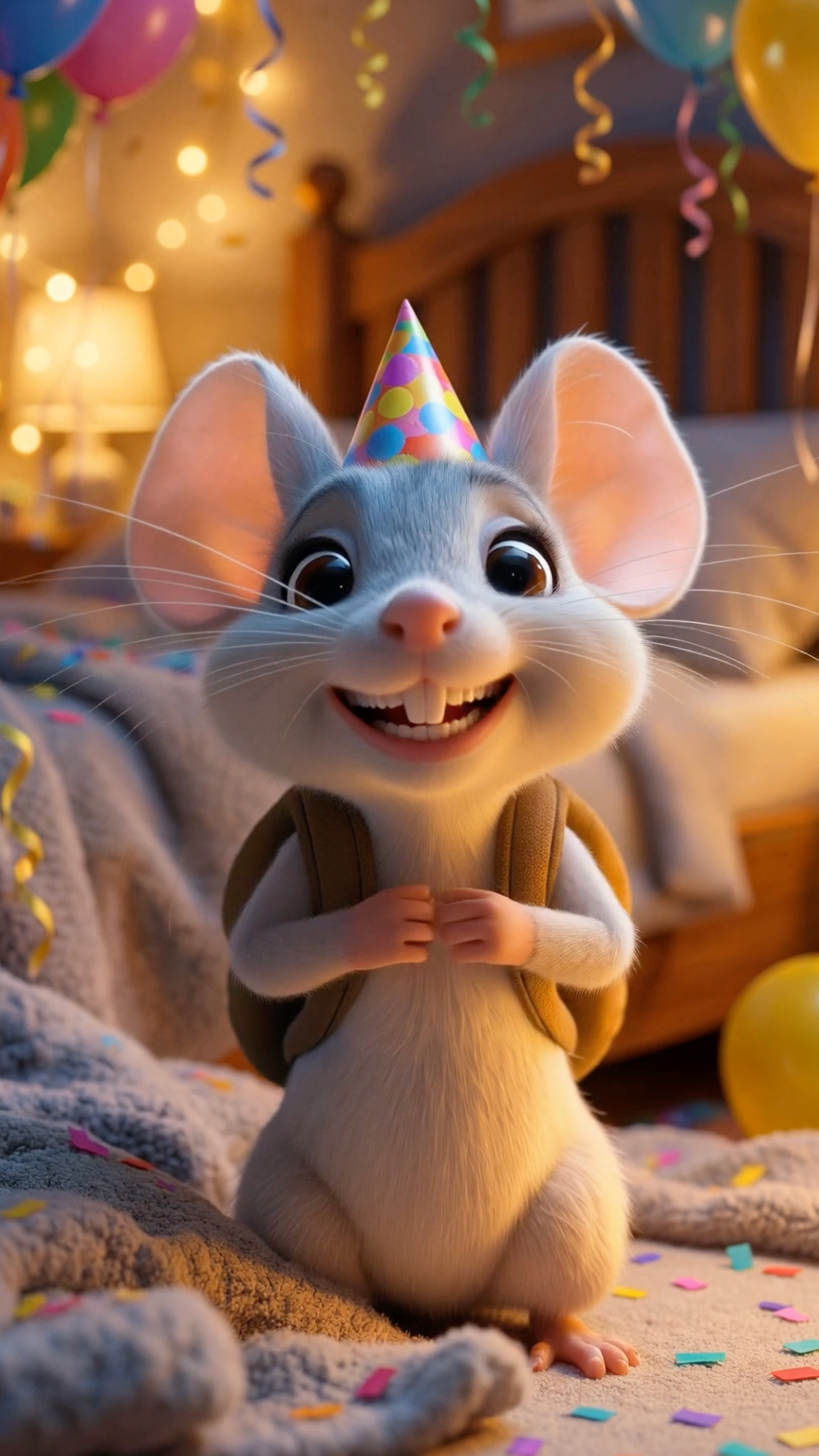 Petite souris anniversaire enfant vidéo personnalisée
